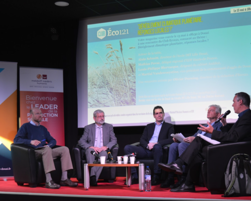 Louis-Philippe Blervacque (CCI), Alain Schmitt (IMT-Lille Douai), Mathias Povse (EDF), Martial Vandewoestyne (Symevad) et Olivier Ducuing (Eco121).